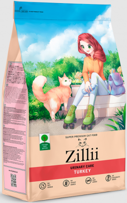 ZILLII Urinary Care Cat Сухой корм для взрослых кошек РН контроль 400г Индейка
