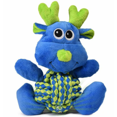 KONG   игрушка д/собак Лось средний 22*20 см Weave Knots