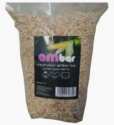 AMBAR наполнитель кукурузный впитывающий для всех видов животных 7л.