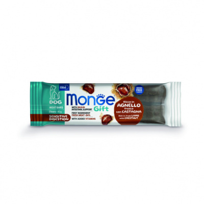 Лакомство Monge Gift Sensitive digestion для собак всех пород "Мясные батончики" с ягненком, каштаном и инулином для чувствительного пищеварения 40 г 