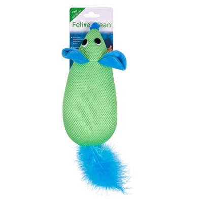 Feline Clean игрушка для кошек Dental Мышка, хвост с перьями							