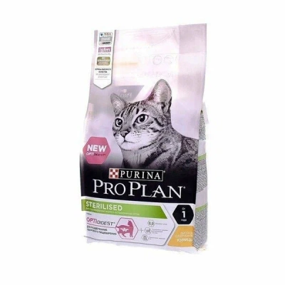PRO PLAN 400+200г Сух корм д/к стерил с чувствит пищевар кур