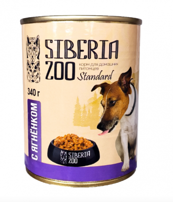 Siberia ZOO Влажный корм для кошек, Ягненок 0.34кг