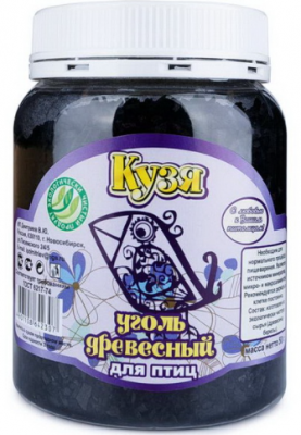 КУЗЯ Уголь древесный для птиц. ПЭТ-Банка 50г.