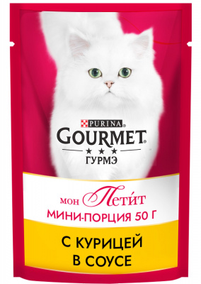 Gourmet Mon Petit для кошек с курицей, 50 г