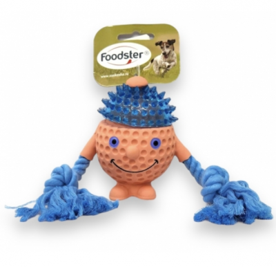 Foodster Игрушка для собак мяч для гольфа с веревками термопласт резина  7,3см	