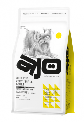 AJO Dog Very Small Adult сух. д/соб. мини пород с гречкой 1,5кг		