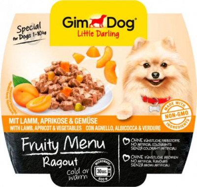 GimDog Fruity Menu Паштет  ягненок.абрикос и овощи  д/собак 100гр