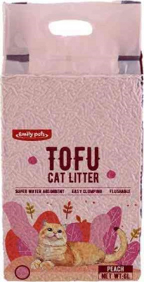 EMILY PETS наполнитель комкующий соевый - Персик прессованный 2,5кг