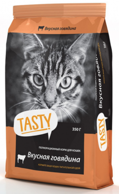 Tasty cух. д/кошек 350 г говядина