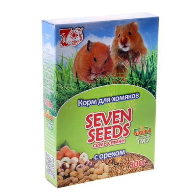 SEVEN SEEDS - корм д/ хомяков с орехом 500г.