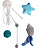 Petpark игрушка для кошек Космический сет с  кошачей мятой (5шт)						