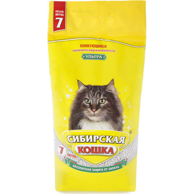 СИБИРСКАЯ КОШКА наполнитель комкующий 7л  УЛЬТРА