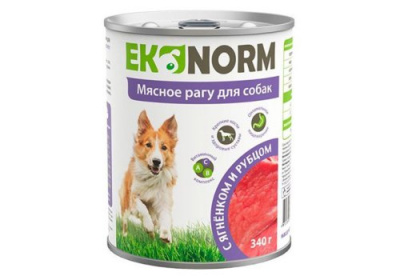Ekonorm Мясное рагу 340 г для собак с ягненком и рубцом		