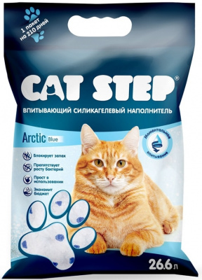 CAT STEP наполнитель впитывающий силикагелевый  Arctic Art, 3,8 л