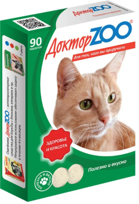 Доктор ЗОО для кошек с таурином и каратином 90 таб.