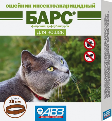БАРС ошейник инсект/акариц д/кошек