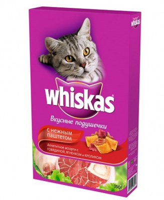 Вискас Вкусные подушечки говядина/кролик  350 г