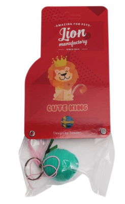 Игрушка для кошки Lion Мячик на резинке с кольцом LMG-K0015-B 6см