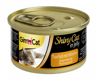 Gimcat консервы  для кошек ShinyCat 70 г Тунец/цыпленок