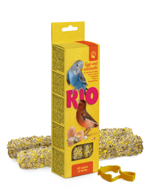 Rio Палочки для всех видов птиц с яйцом и ракушечником 2*40г