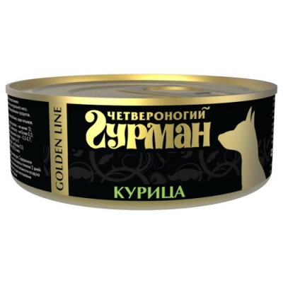 Четвероногий Гурман 100г д/соб."Золотая линия" Курица в желе