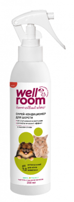 Wellroom Спрей-кондиционер от колтунов и спутывания шерсти 200мл