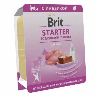 BRIT PREMIUM, Воздушный паштет для котят, STARTER, 100г