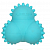 Playology дентальный жевательный тройной мяч  SQUEAKY BOUNCE BALL для щенков 4-8 месяцев с ароматом арахиса, цвет голубой