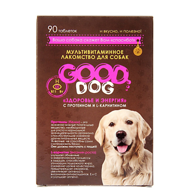 Good Dog лак-во мультивит для собак "Здоровье и энергия" 90таб