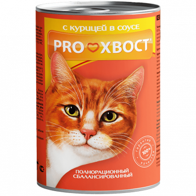 PROХВОСТ конс. д/кошек 415 г курица