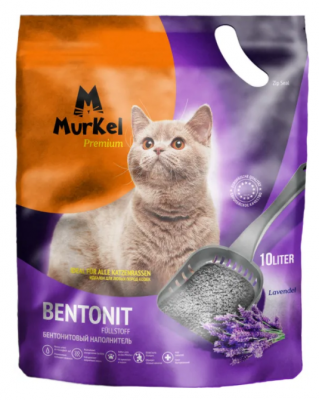 MURKEL наполнитель комкующий бентонит Лаванда 10 л. 