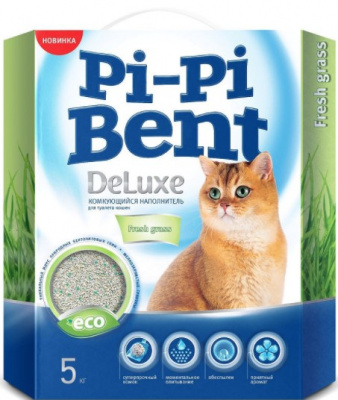 PI-PI-BENT наполнитель комкующий Deluхe Fresh grass коробка 5 л.