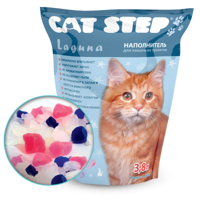 CAT STEP наполнитель силикагель ЛАГУНА 3,8 л.