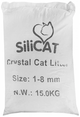 SiliCAT наполнитель силикагель, 15 кг with 3% blue