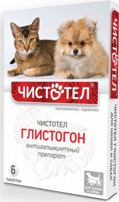 ЧИСТОТЕЛ Глистогон табл. 6 шт д/кошек и собак