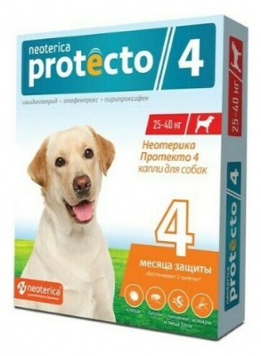 PROTECTO капли против блох д/собак 25-40кг (1 пипетка) 