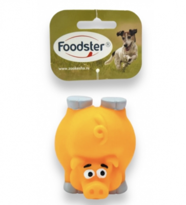 Foodster Игрушка для собак свинка виниловая 8см	