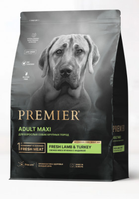 Premier Dog Lamb&Turkey ADULT Medium (Свежее мясо ягненка с индейкой для собак средних пород) 3 кг			