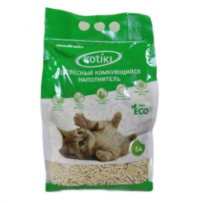 КОТИКИ наполнитель комкующийся 5 л.