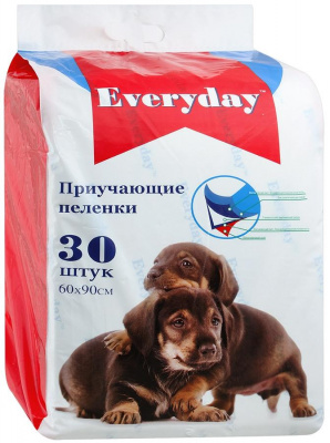 EVERYDAY впитывающие пеленки для животных гелевые 60*90 см 30 шт.