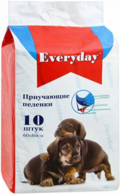EVERYDAY впитывающие пеленки для животных гелевые 60*60 см 10 шт.
