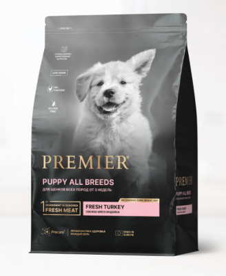 Premier Dog Turkey PUPPY (Свежее мясо индейки для щенков) 1 кг		