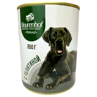 Baurenhof Natural Влажный корм д/собак,Телятина 0.85кг		