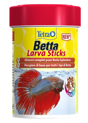 TetraBetta LarvaSticks корм в форме мотыля для петушков и других лабиринтовых рыб 100 мл 
