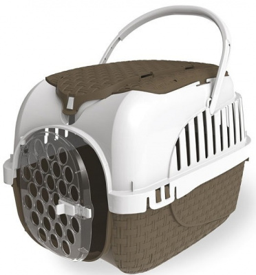 BAMA PET переноска KENNEL TOUR MAXI 59х38х37h см до 12 кг, коричневая 