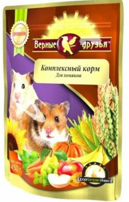 Верные друзья д/хомяков 450 г