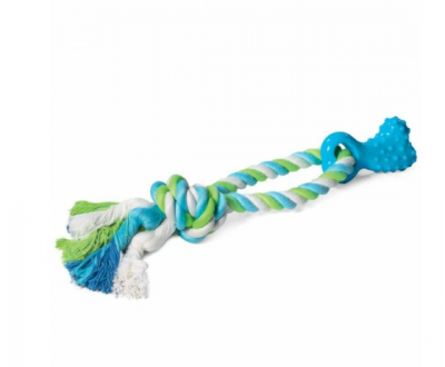 Игрушка для собак из термопластичной резины "Мини-кость с верёвкой", 80/300мм, Triol	
