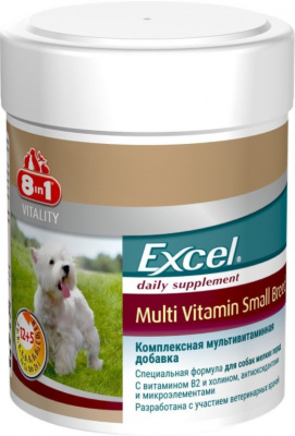 8 in 1 Excel Мультивитамины для собак мелких пород 70 таб.