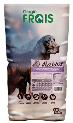 FRAIS SIGNATURE ADULT DOG RABBIT (СУХОЙ КОРМ ДЛЯ СОБАК С МЯСОМ КРОЛИКА), 15 КГ											